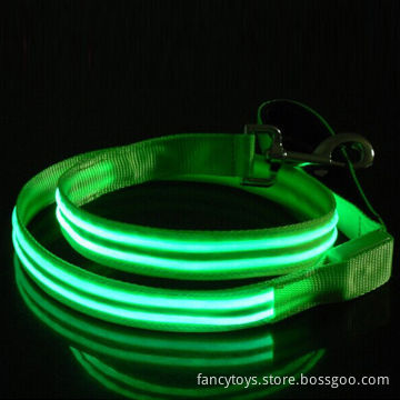 LED double optical fiber flashing leash